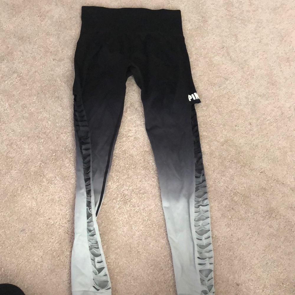 High waisted leggings with slashes on sides